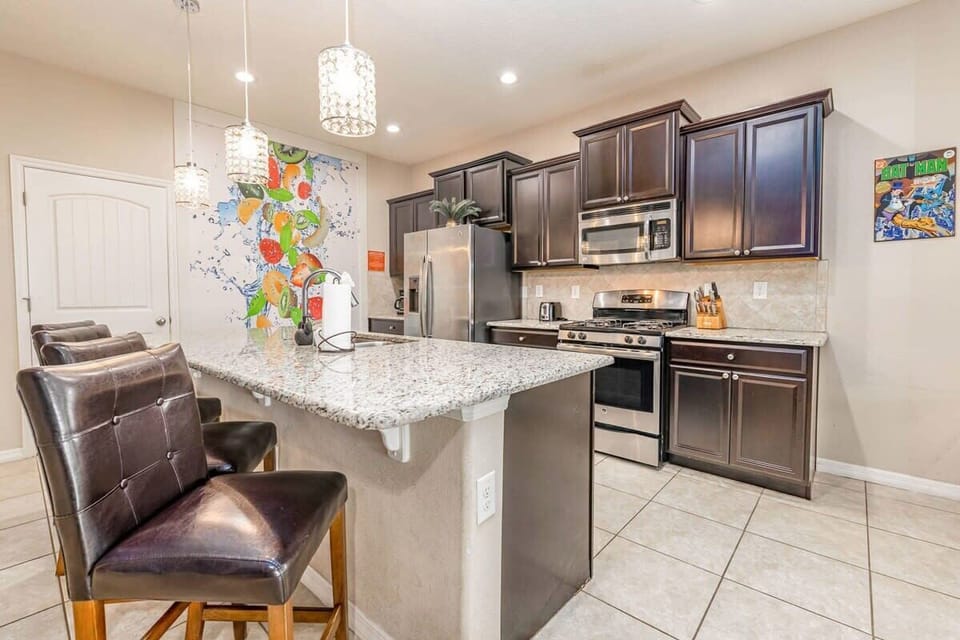 The fully-equipped kitchen has everything you'll need to whip up any meal of the day.