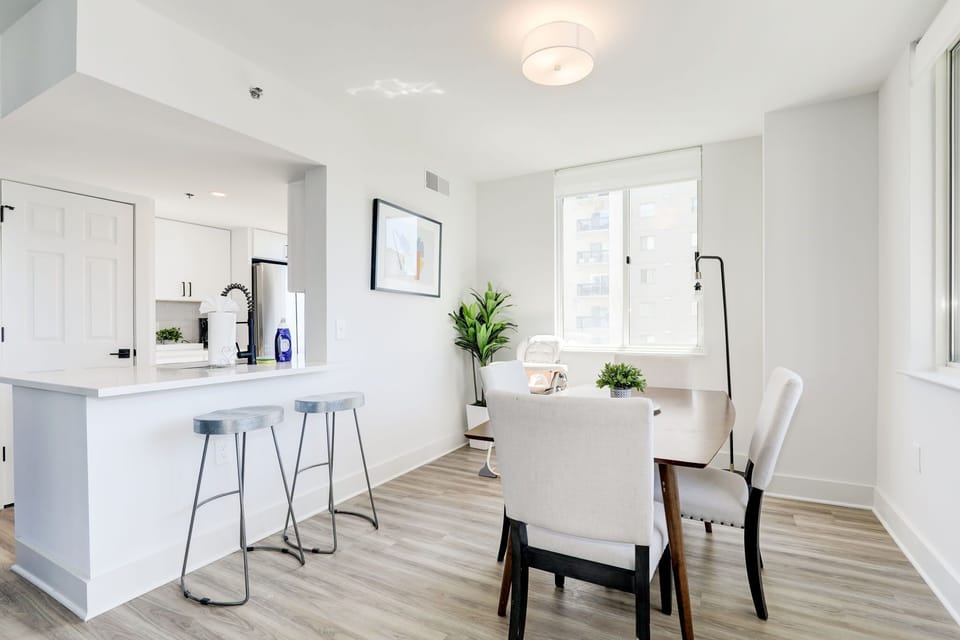 Neatly arranged dining space