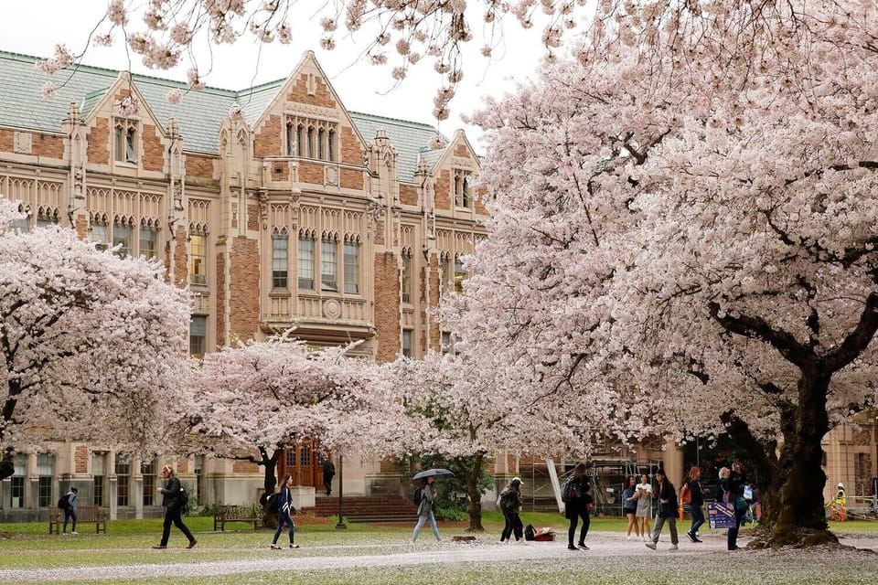 University of Washington is 8 mins away by car