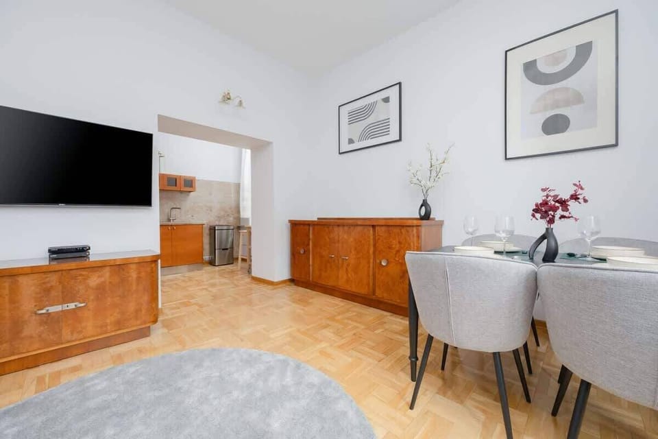 Modern TV in the apartment. 
