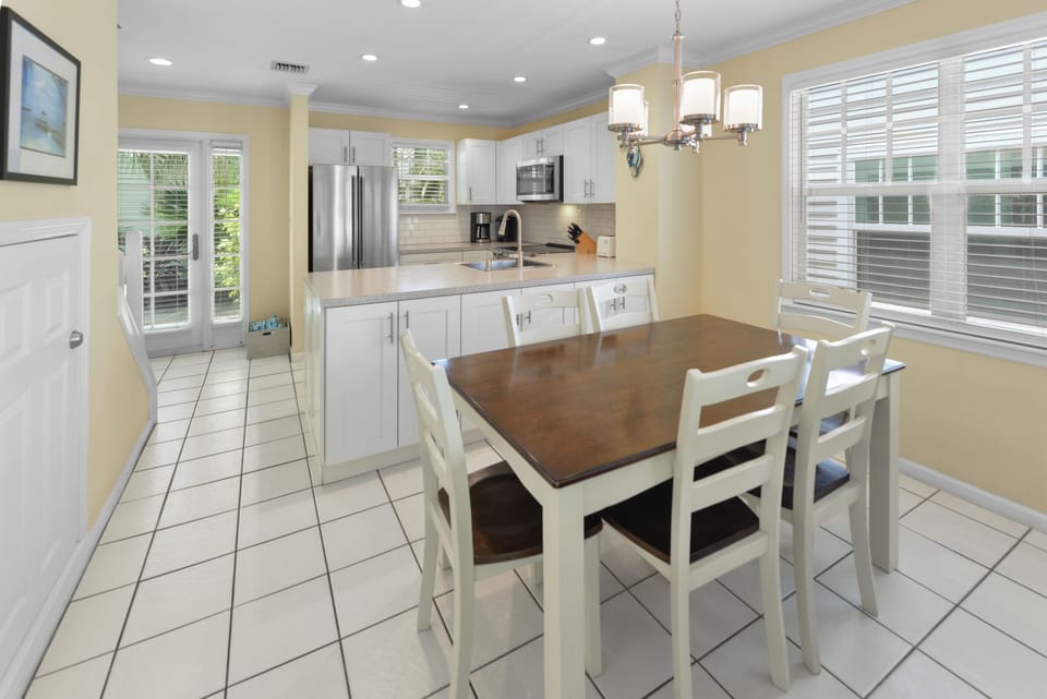 Dining area and kitchen