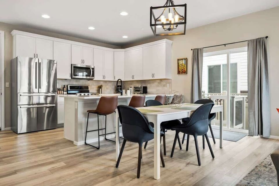 Dining area and kitchen