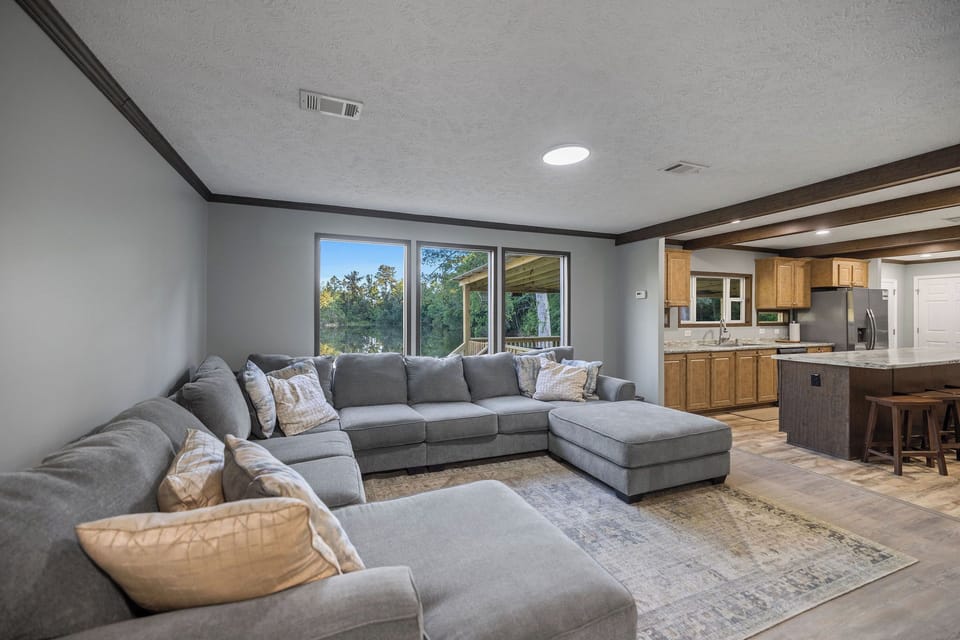Sectional Couch Living Room Lake View