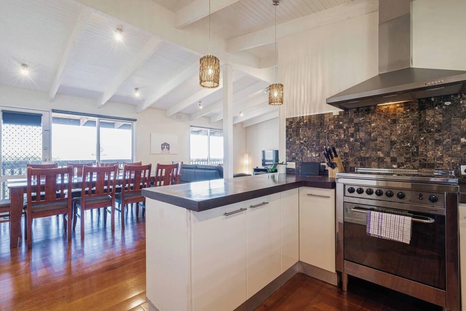 Stock up on fresh produce at the local farmers’ market to cook in the fully equipped kitchen and enjoy on the deck.  
