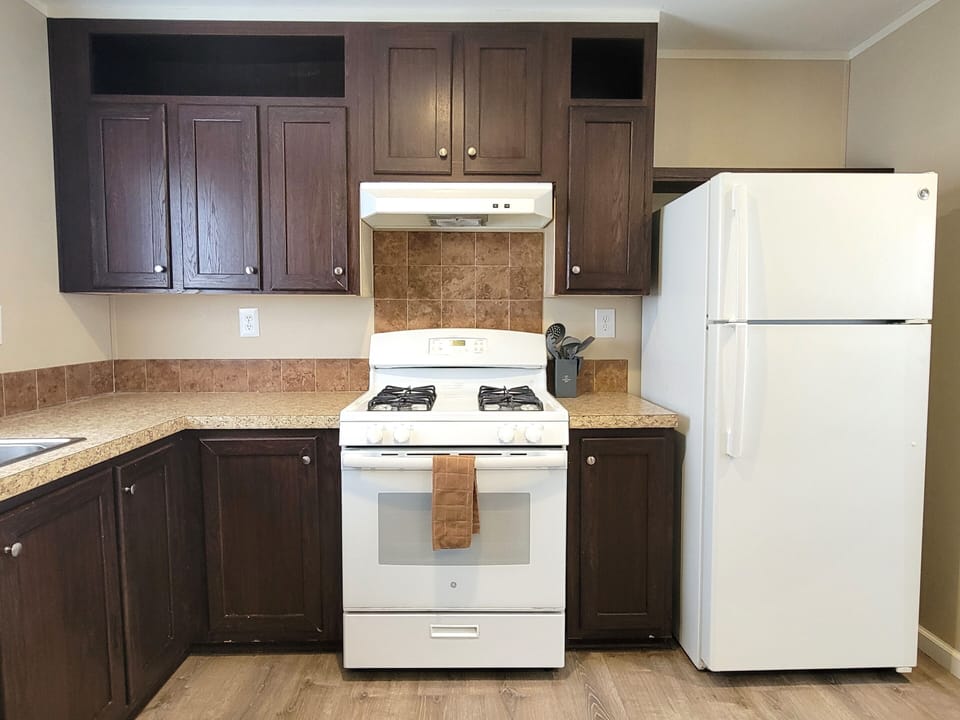 Paper products, kitchenware, and basic soaps are provided.