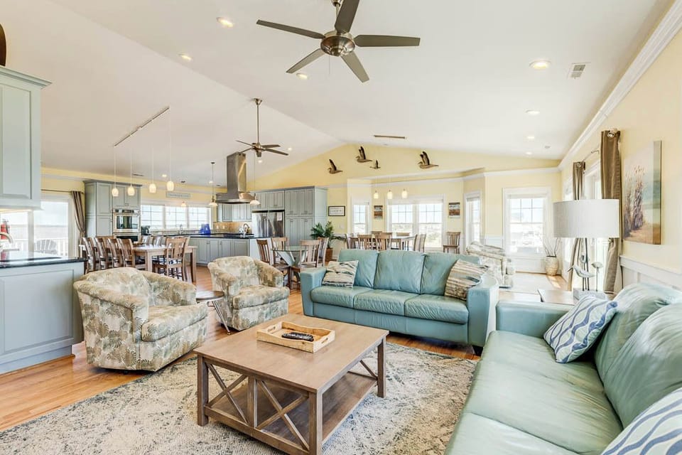Top-Level Living Room with Deck Access