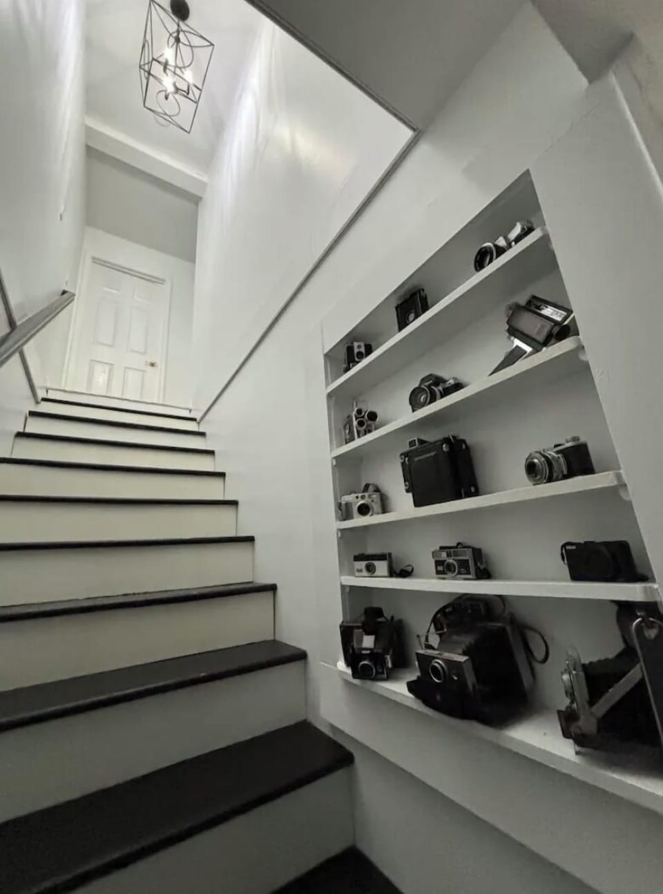 Staircase going up to second floor.