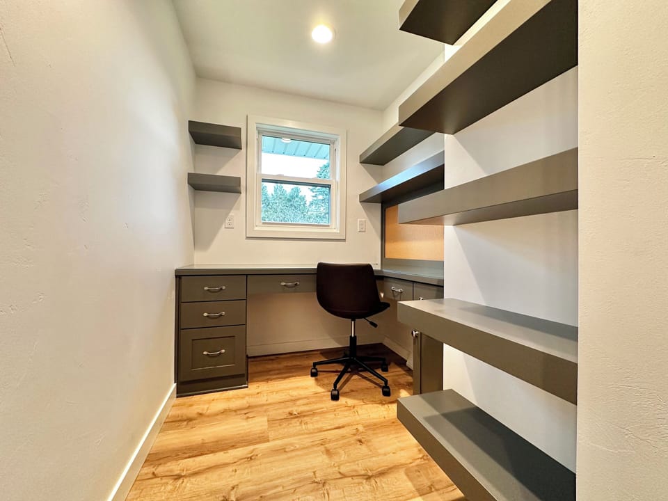 Private office space on main floor with door for privacy