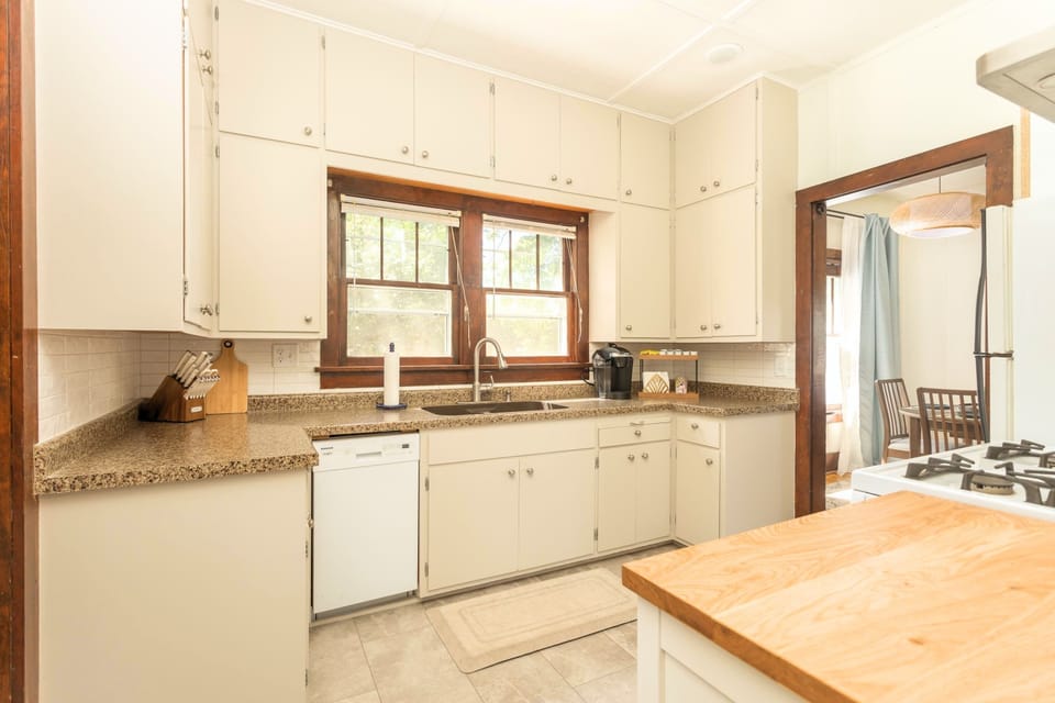 The Main Cottage kitchen with coffee maker and Keurig machine