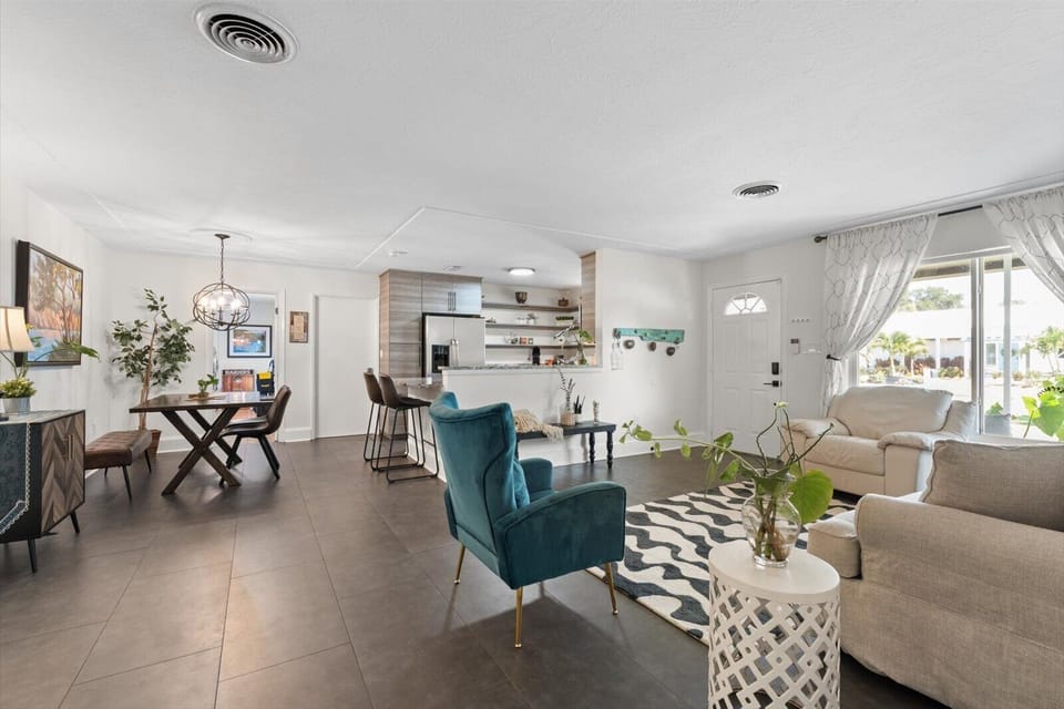 The home was renovated in a contemporary style in 2017. 