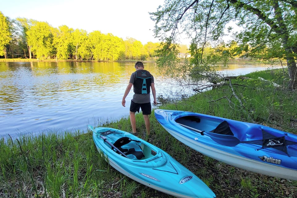 Launch kayaks from the backyard