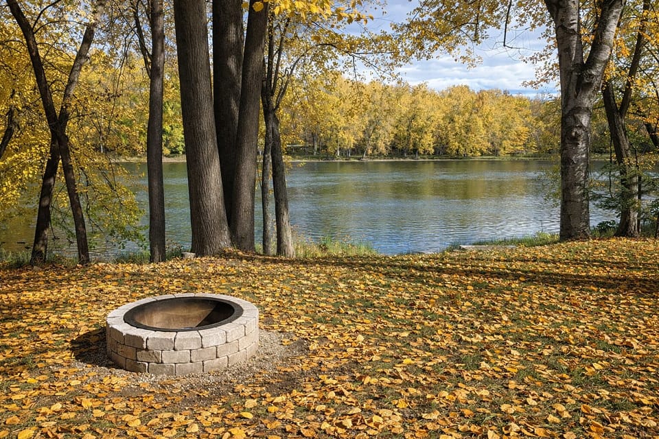 Bonfire by the river