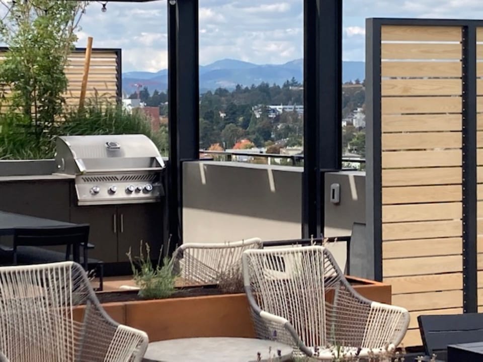 Common rooftop BBQ area