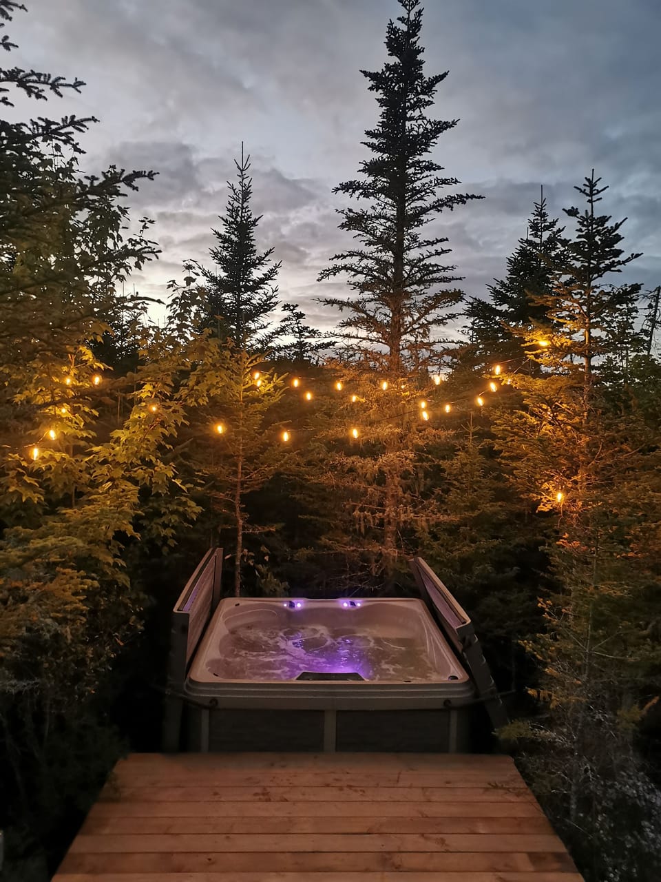 private hot tub. use with the lights or turn off to stargaze