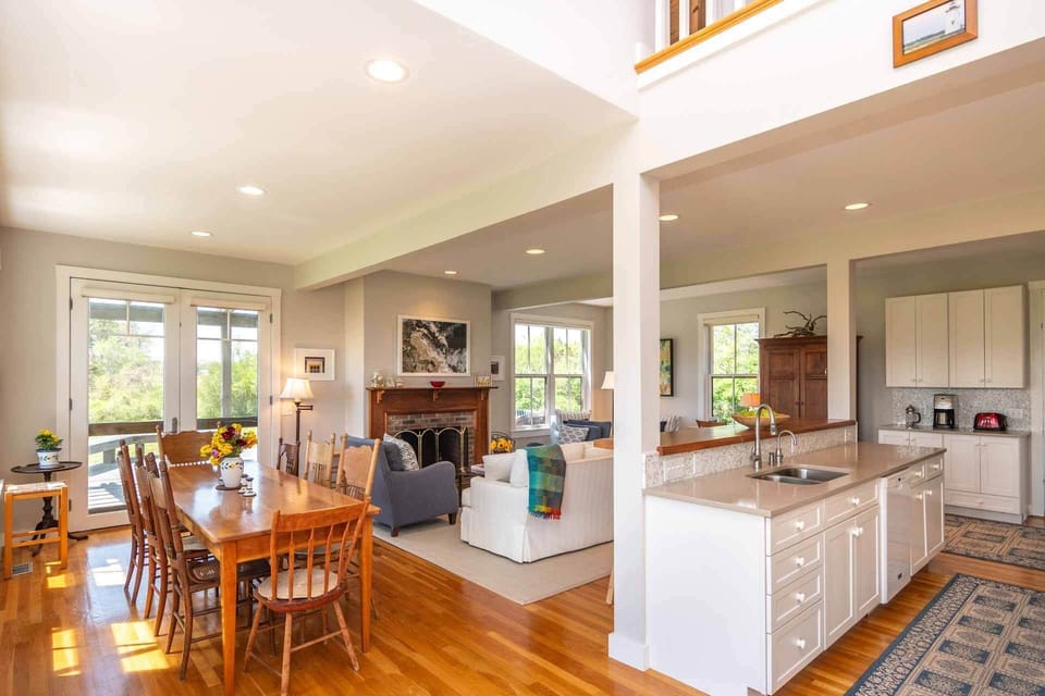 Open Living, Dining and Kitchen