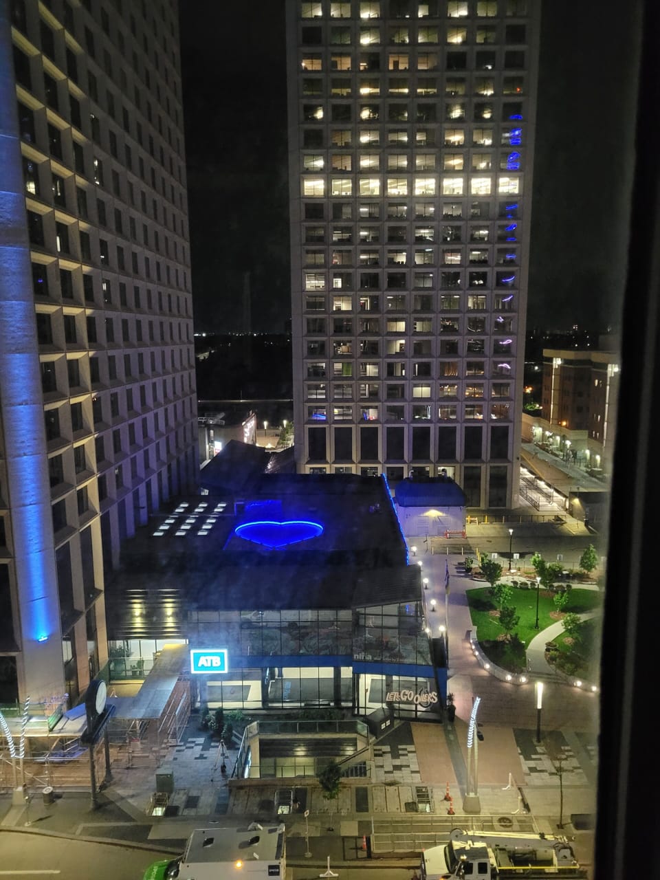 Night view from the loft windows.