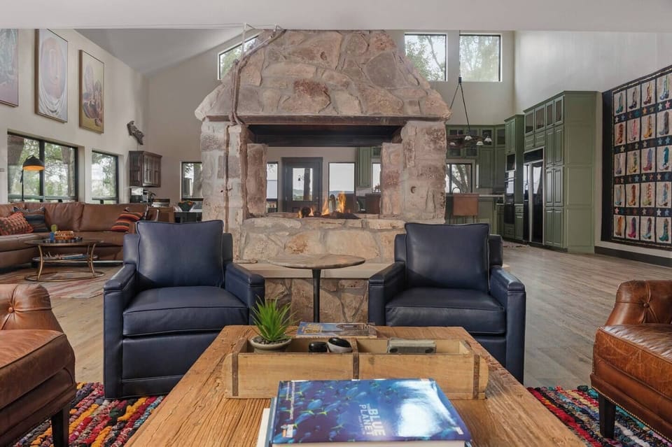 Cozy seating is perfect for reminiscing about family memories.