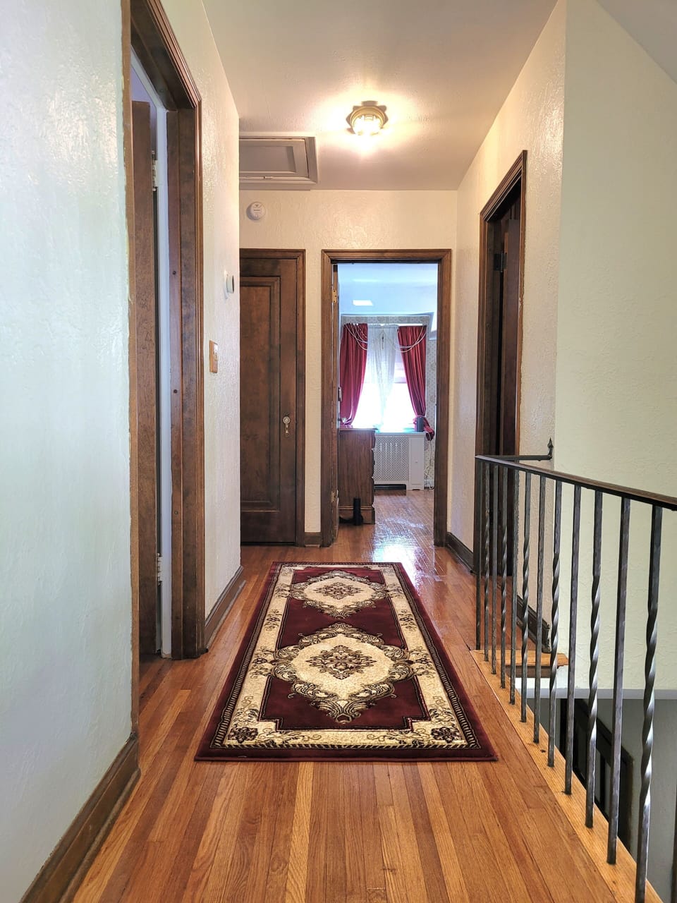 Upstairs hallway, master bedroom straight ahead.