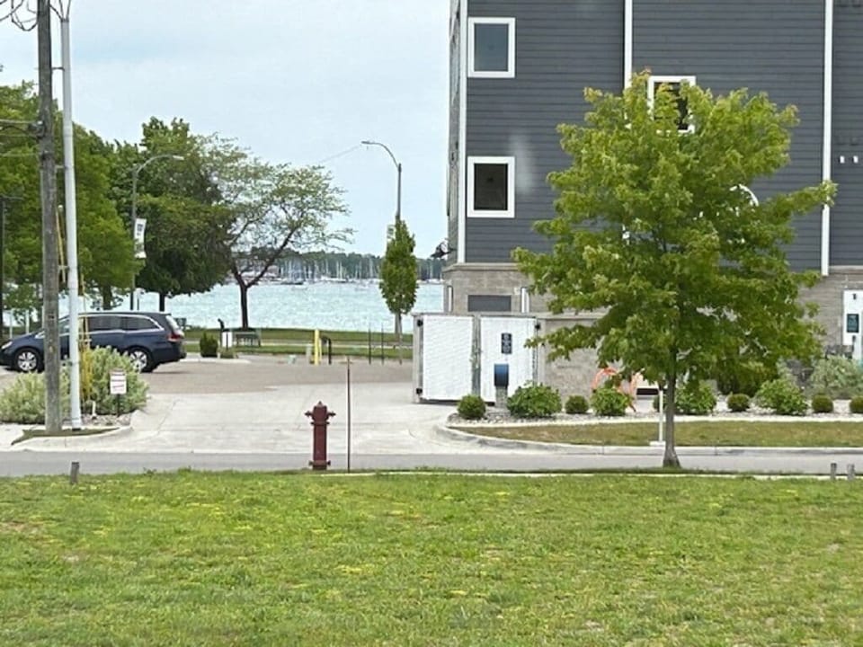 View of the bay, TART trail from the front yard.