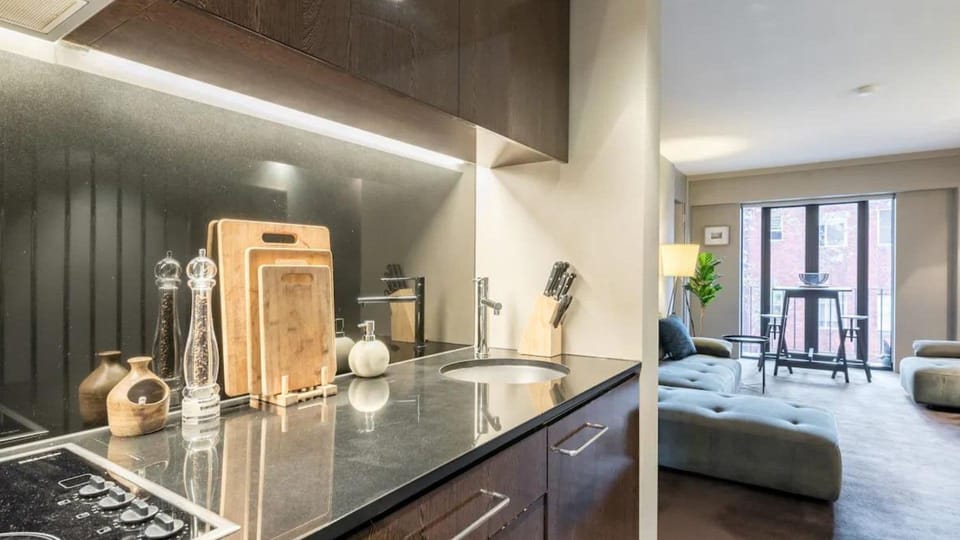 Modern luxury meets culinary excellence in our sleek kitchen.