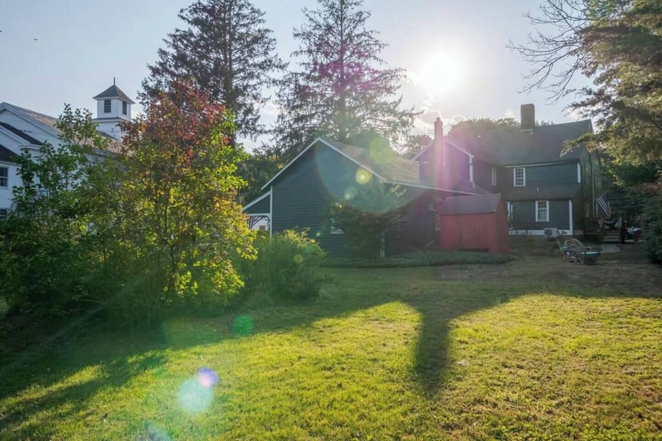 Nice sized backyard looking back at the Williams Home late afternoon.