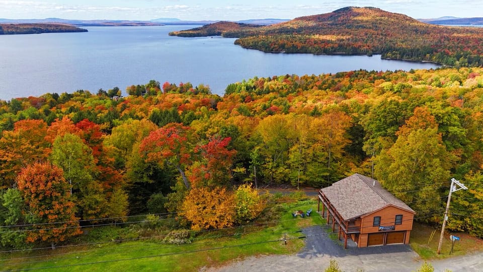 View of the Cabin Overlooking Moosehead Lake