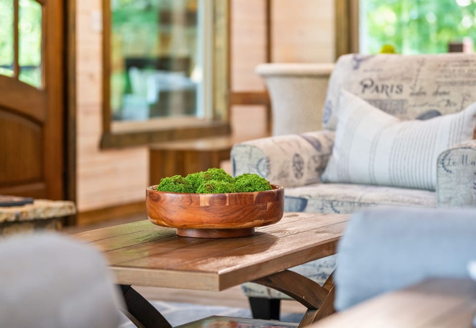 The living room is all about comfort and style, with plush seating and a welcoming atmosphere.