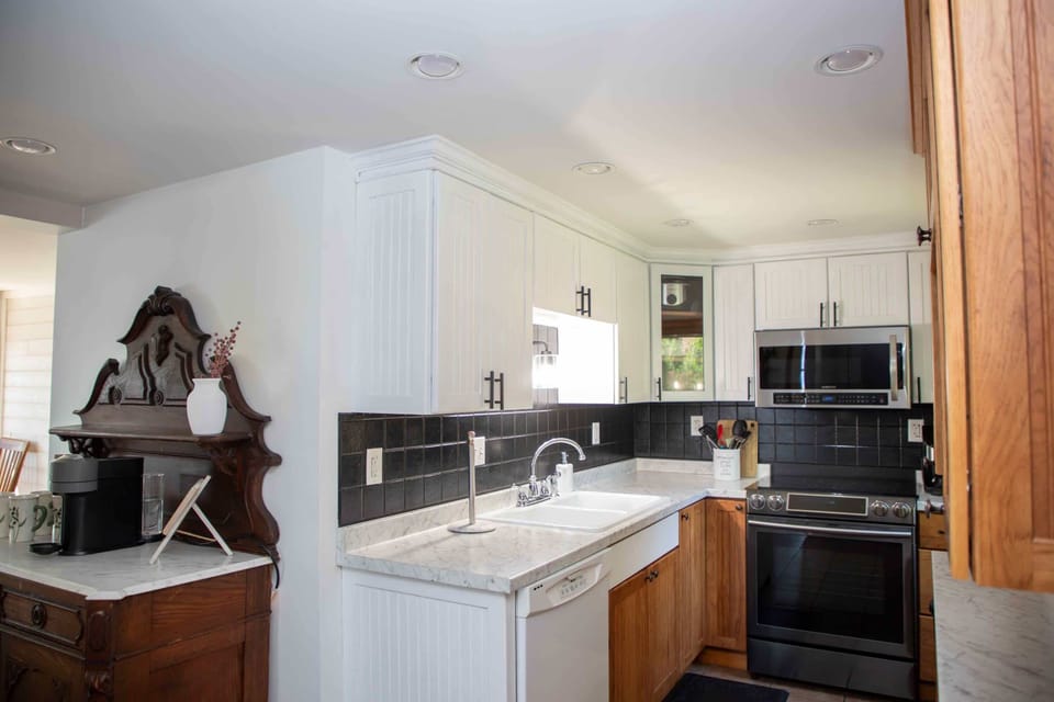 This kitchen seems to have everything. Including an airfryer.