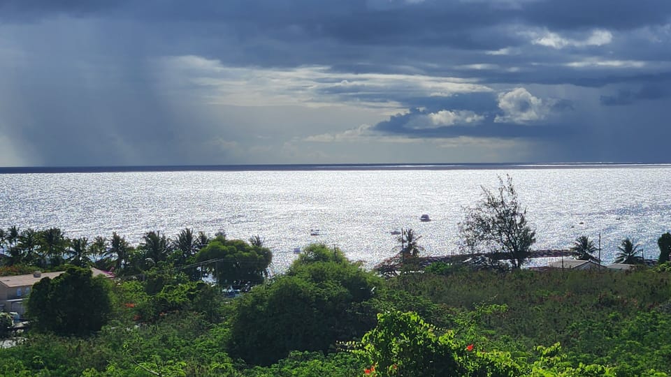 Coastal view from the nearby ridge