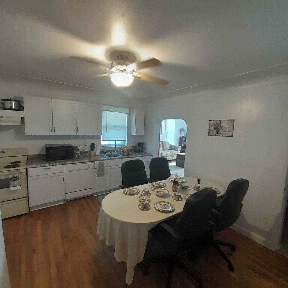 Light/fan are operated by remote control. 