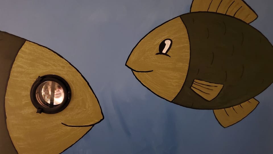 Kids (and adults!) will have a blast playing through the charming porthole in the fish bedroom! Perfect for little adventurers to peek, play, and dream together