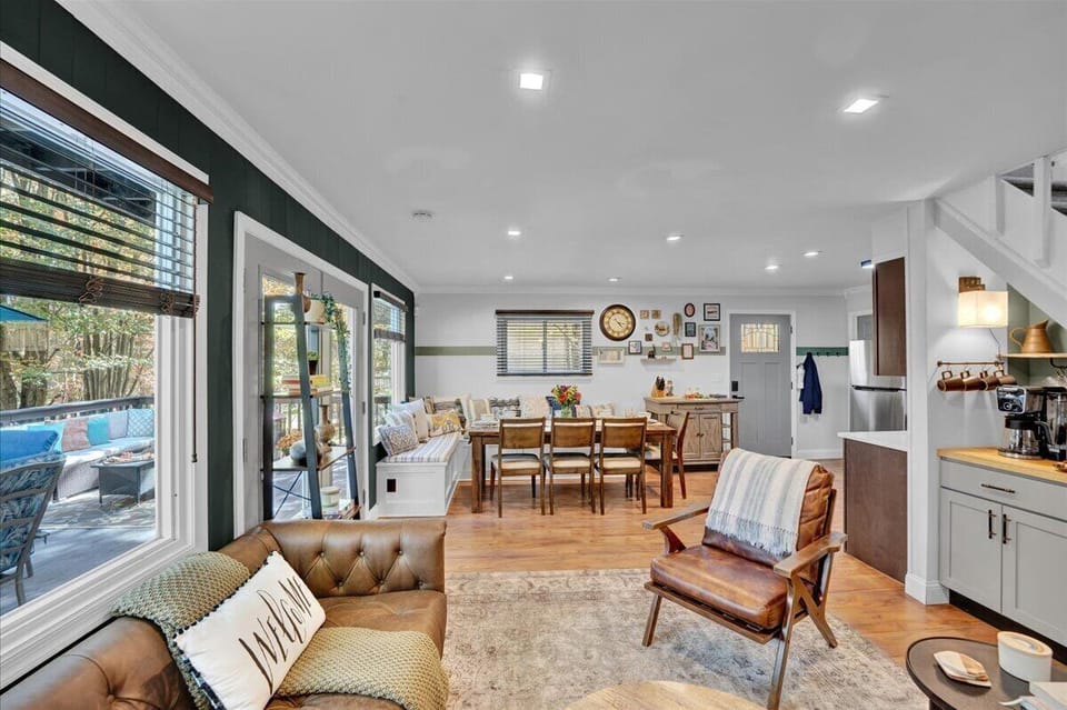 Experience an open-concept space where the kitchen, dining room, and living room seamlessly blend together