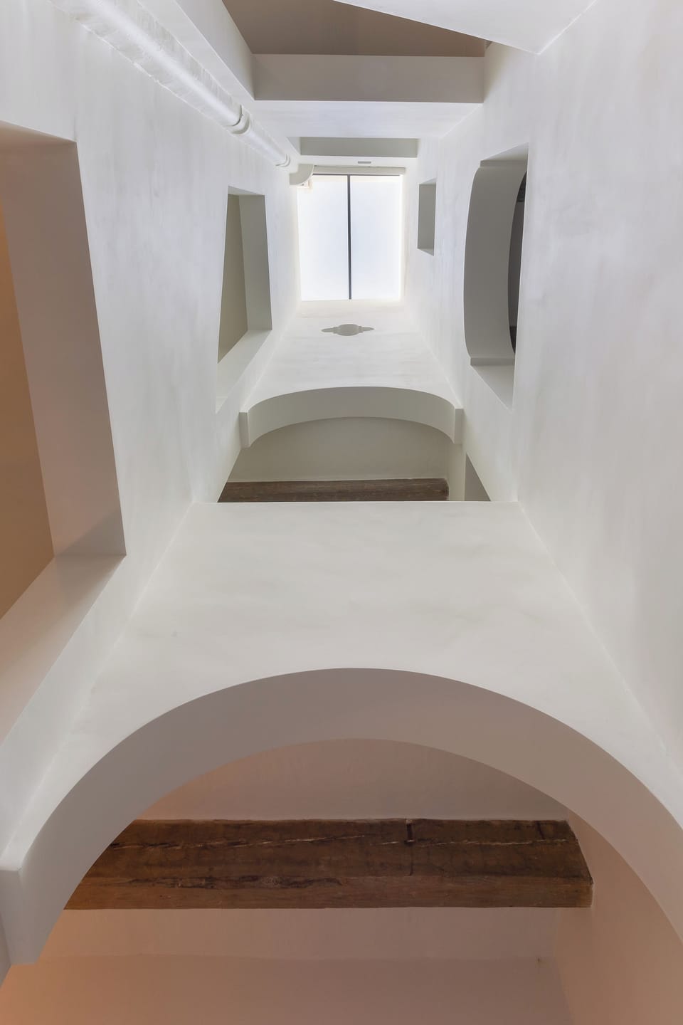 Townhouse central courtyard with skylight