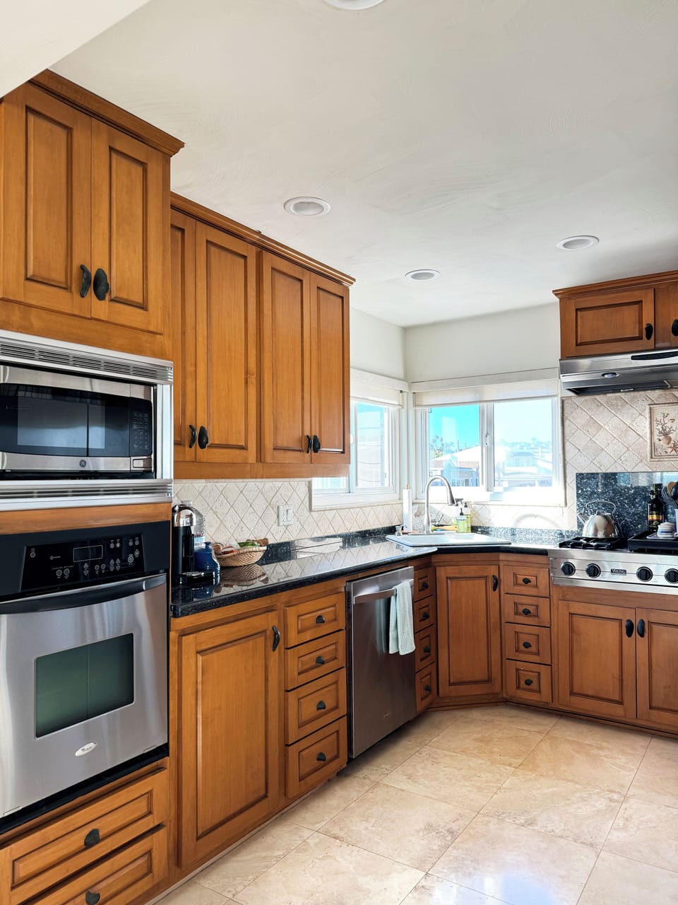 Kitchen with Viking Stove Top