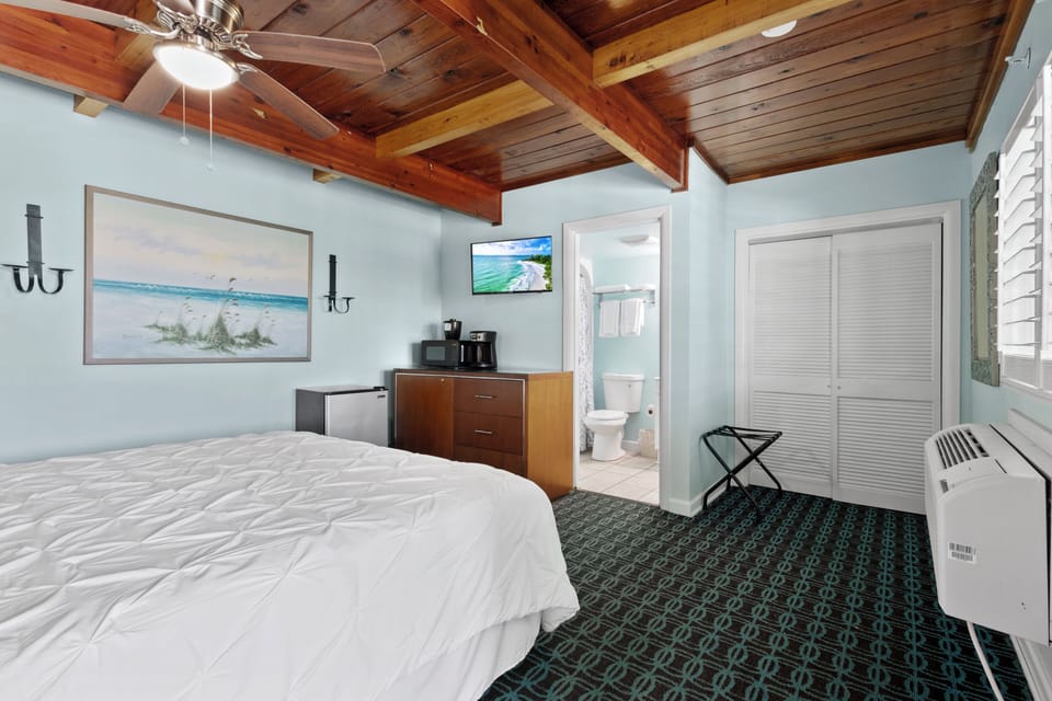 Entrance from the shared balcony with views of the inlet and ocean.