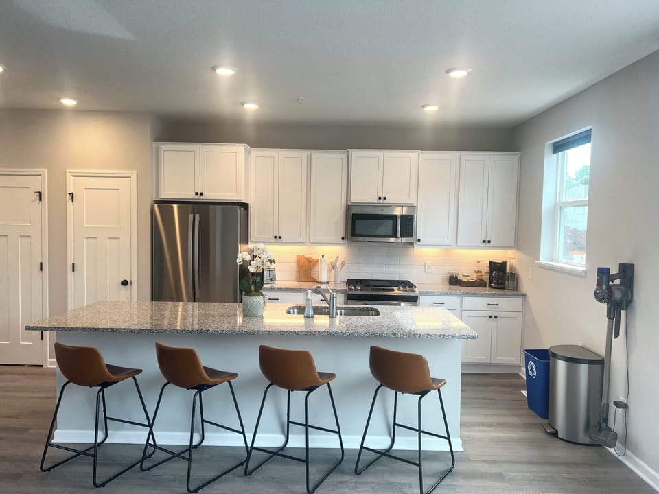 Beautiful upgraded kitchen with 10 feet granite island 