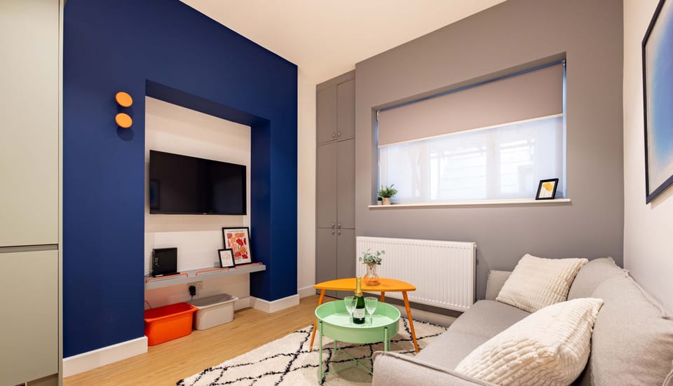 Living area with smart TV