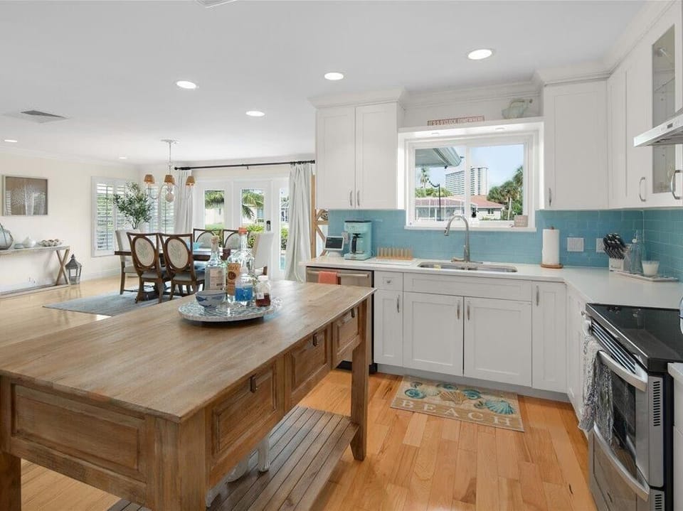 Kitchen open to Dining/Living