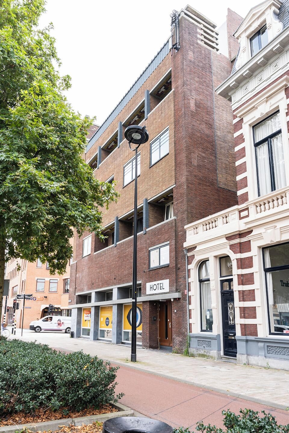 Street view of the hotel.
Book a cheap stay at a central Tilburg hotel with modern studio apartments. Great for Efteling, Beekse Bergen, or city exploring
