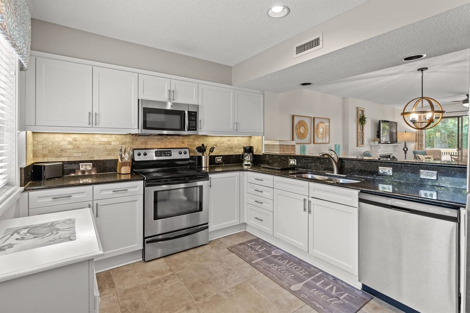 Kitchen is well stocked with everything you need