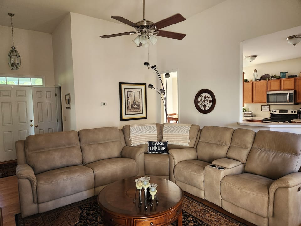 This couch  will recline flat and it also has a control for your neck. It is fab