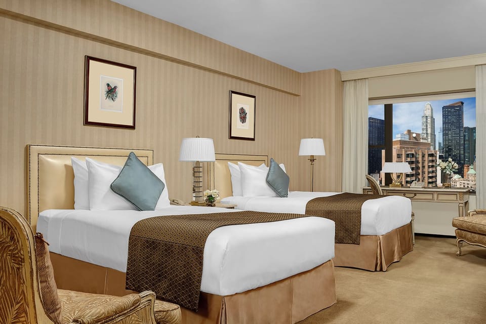 Stretch out comfortably in a spacious double-bed room.