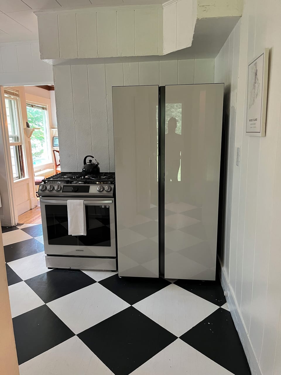 Samsung Bespoke gas oven. Complete with air fryer, convection cooking.