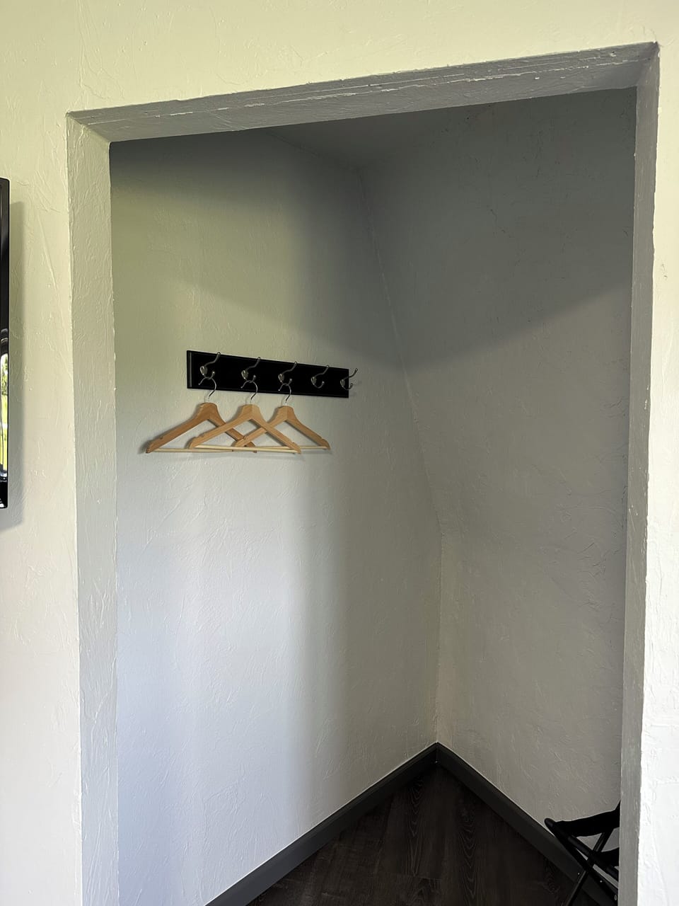 Bedroom #3 closet with hangers