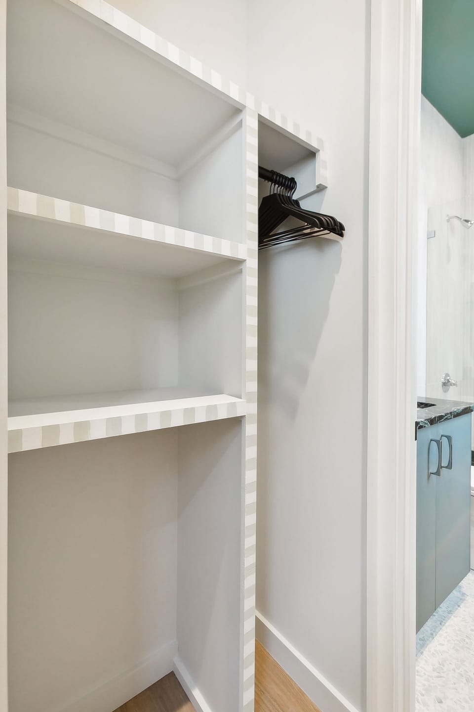 Closet in Bedroom One.
