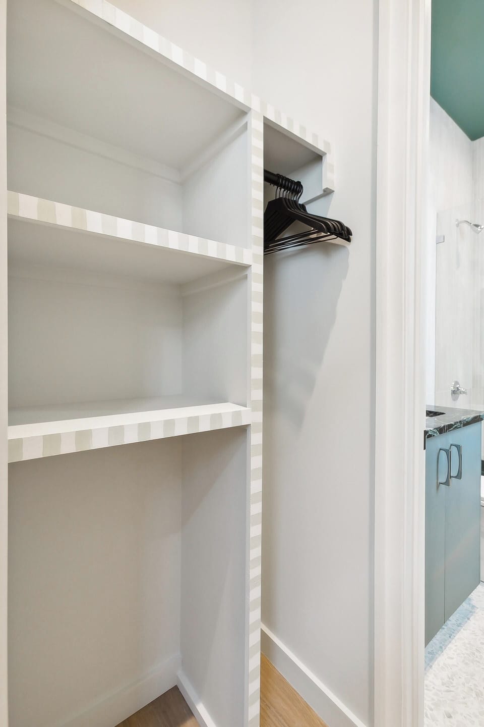 Closet in Bedroom One.