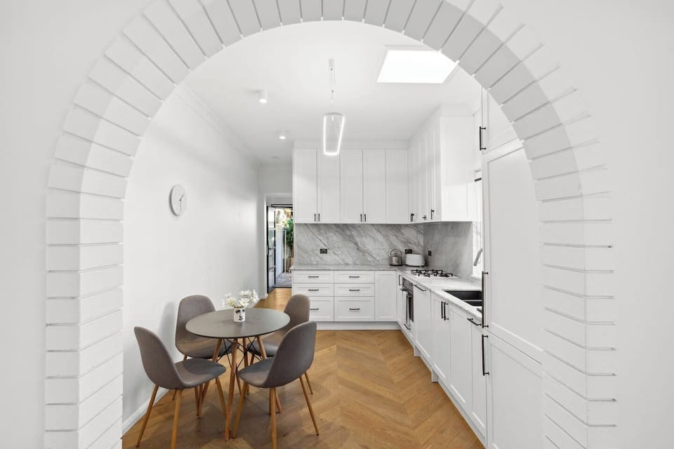 When you're not sampling the many local eateries, an open-plan dining area offers seating for four to enjoy casual meals at home. 
