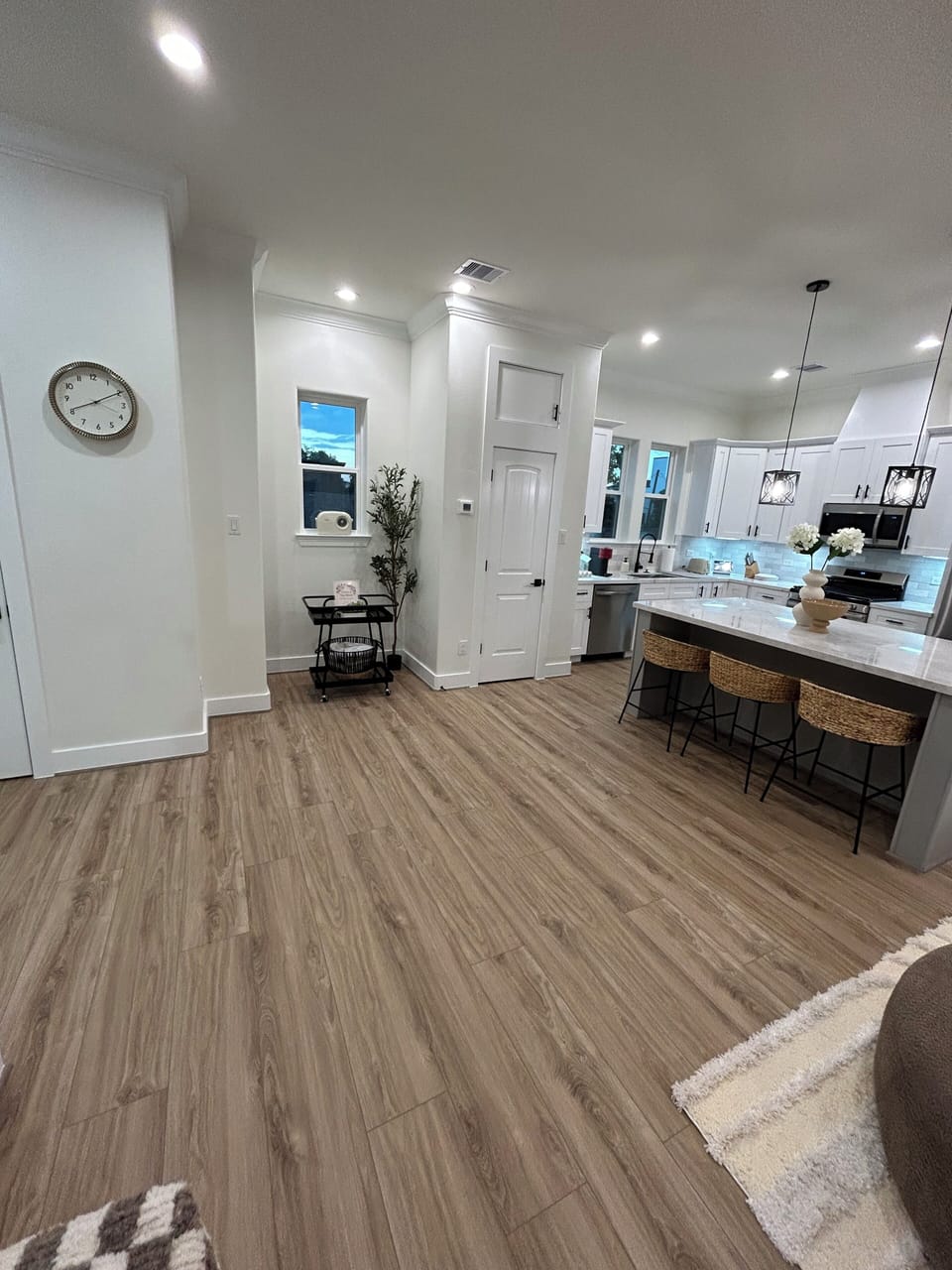 Kitchen with ample cupboards