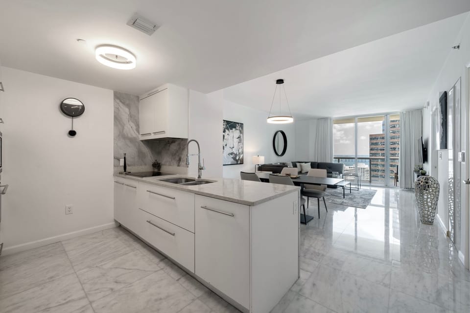 Enjoy a fully equipped kitchen and your own washer/dryer in the unit!