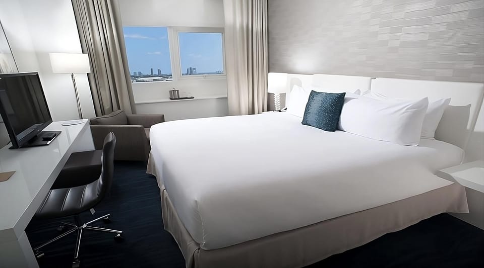 Stretch out in a spacious suite with relaxing lounge area.